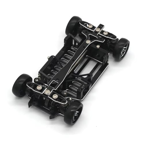 QOAKSDY RC Teile Kompatibel Mit Mini-q Q8 1/28 Fernbedienung Auto Rahmen Metall Upgrade Zubehör Drift Für Racing DIY Montage Rahmen(Black) von QOAKSDY