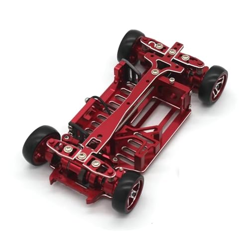 QOAKSDY RC Teile Kompatibel Mit Mini-q Q8 1/28 Fernbedienung Auto Rahmen Metall Upgrade Zubehör Drift Für Racing DIY Montage Rahmen(Red) von QOAKSDY