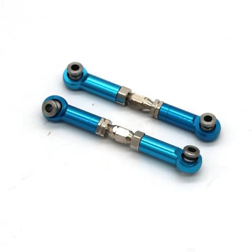 QOAKSDY RC Teile Kompatibel Mit Mjx 16207 16208 16209 16210 H16V3 1/16 RC Auto Metall Upgrade Zubehör Lenkstange Ersatzteile(Blue) von QOAKSDY