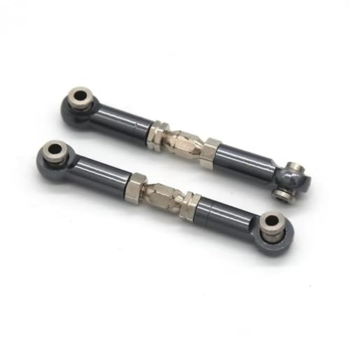 QOAKSDY RC Teile Kompatibel Mit Mjx 16207 16208 16209 16210 H16V3 1/16 RC Auto Metall Upgrade Zubehör Lenkstange Ersatzteile(Gray) von QOAKSDY