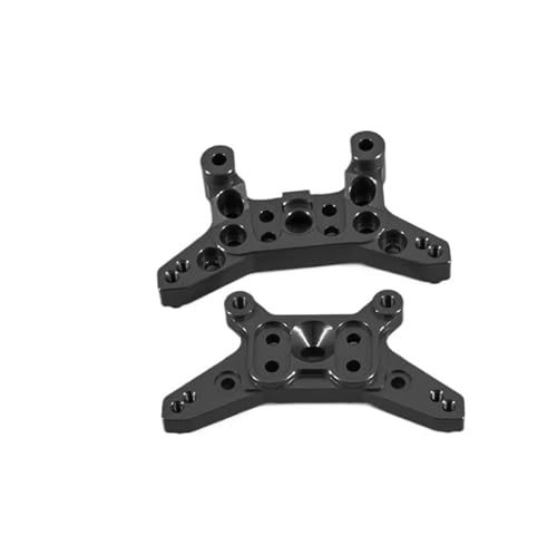 QOAKSDY RC Teile Kompatibel Mit Mjx Für Hyper Für Go 14210 14209 Upgrade-Teile CNC-Aluminiumlegierung Vorder- Und Hinterradaufhängungshalterungen 1/14 Rc Auto(Black) von QOAKSDY