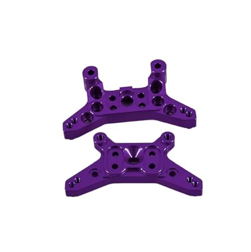 QOAKSDY RC Teile Kompatibel Mit Mjx Für Hyper Für Go 14210 14209 Upgrade-Teile CNC-Aluminiumlegierung Vorder- Und Hinterradaufhängungshalterungen 1/14 Rc Auto(Purple) von QOAKSDY