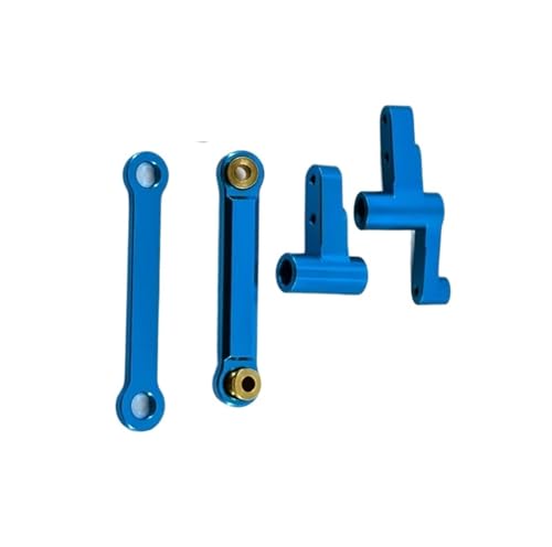 QOAKSDY RC Teile Kompatibel Mit Mjx Für Hyper Für Go 14210 14209 Upgrade-Teile Metall-Frontlenkungskomponente 1/14 RC-Autozubehör(Blue) von QOAKSDY