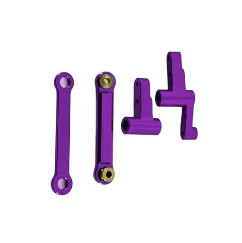 QOAKSDY RC Teile Kompatibel Mit Mjx Für Hyper Für Go 14210 14209 Upgrade-Teile Metall-Frontlenkungskomponente 1/14 RC-Autozubehör(Purple) von QOAKSDY
