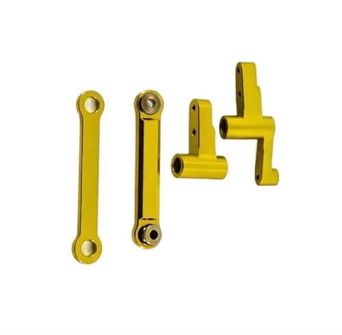 QOAKSDY RC Teile Kompatibel Mit Mjx Für Hyper Für Go 14210 14209 Upgrade-Teile Metall-Frontlenkungskomponente 1/14 RC-Autozubehör(Yellow) von QOAKSDY