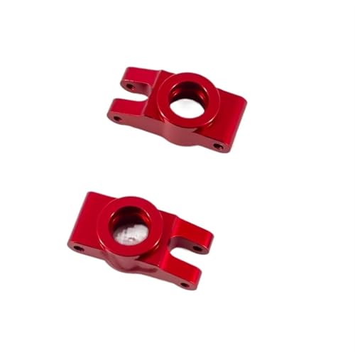 QOAKSDY RC Teile Kompatibel Mit Mjx Für Hyper Für Go 14301 14302 Upgrade-Teile, Metall-Hinterrad-Lenkbecher, 1/14 RC-Auto-Ersatzzubehör(Red) von QOAKSDY