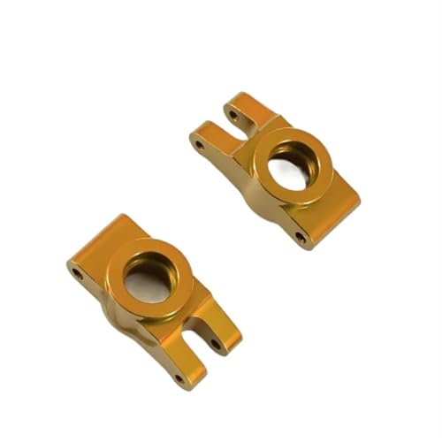 QOAKSDY RC Teile Kompatibel Mit Mjx Für Hyper Für Go 14301 14302 Upgrade-Teile, Metall-Hinterrad-Lenkbecher, 1/14 RC-Auto-Ersatzzubehör(Yellow) von QOAKSDY