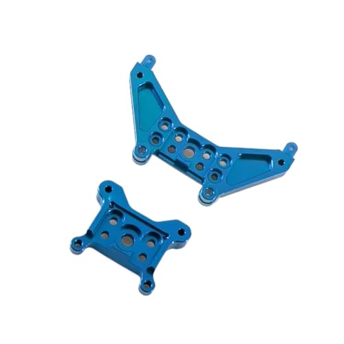 QOAKSDY RC Teile Kompatibel Mit Mjx Für Hyper Für Go 14301 14302 Upgrade-Teile CNC-Aluminium-Vorder- Und Hinterradaufhängungshalterungen 1/14 RC-Autozubehör(Blue) von QOAKSDY