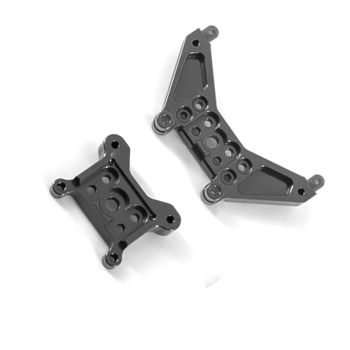 QOAKSDY RC Teile Kompatibel Mit Mjx Für Hyper Für Go 14301 14302 Upgrade-Teile CNC-Aluminium-Vorder- Und Hinterradaufhängungshalterungen 1/14 RC-Autozubehör(Gray) von QOAKSDY