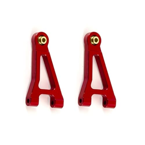 QOAKSDY RC Teile Kompatibel Mit Mjx Für Hyper Für Go 14301 14302 Upgrade-Teile CNC-Aluminiumlegierung Vorne Oben Für Schwinge 1/14 RC-Autozubehör(Red) von QOAKSDY
