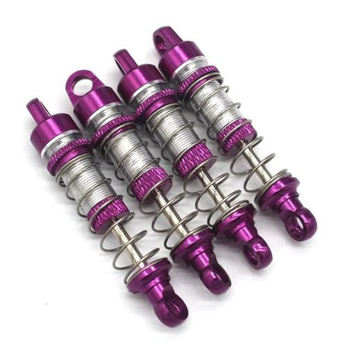 QOAKSDY RC Teile Kompatibel Mit Mn78 Für Mn168 1/12 Ferngesteuertes Fahrzeug, Hill-Bike, Metall-Upgrade-Armaturen, Öldruck-Stoßdämpfer(Purple) von QOAKSDY