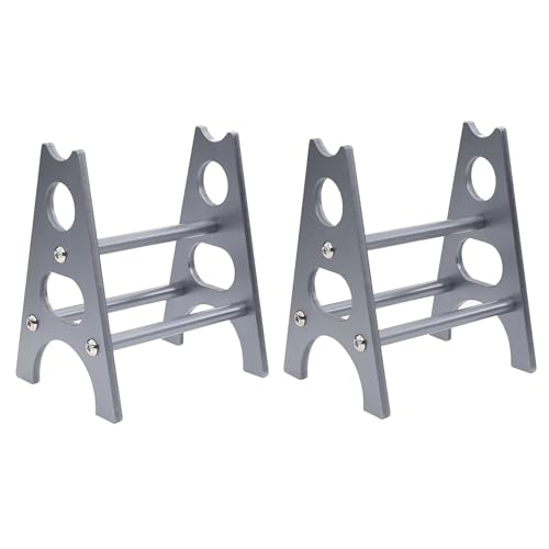 QOAKSDY RC Teile Kompatibel Mit SCX10 I II III Für Capra Für TRX4 Simulation Metall Werkbank Display Stand Halter Werkzeug Für 1/8 1/10 RC Crawler Teile(Gray) von QOAKSDY