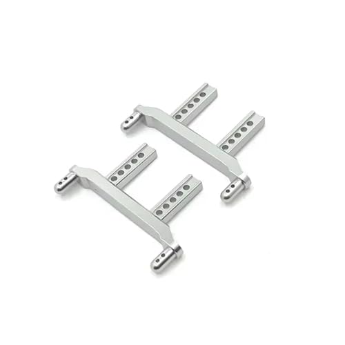 QOAKSDY RC Teile Kompatibel Mit SCY 16101 16102 16103 1/16 RC Auto Upgrades Teile Zubehör Metall Stoßdämpfer Dämpfer Lenkung Montagehalterungen(Silver,Body Mounts) von QOAKSDY