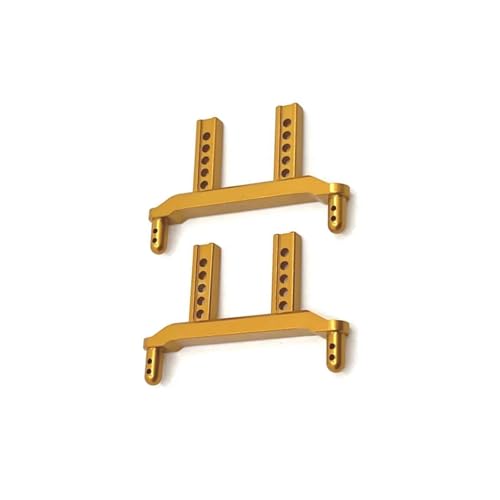 QOAKSDY RC Teile Kompatibel Mit SCY 16101 16102 16103 16106 16201 Für JJRC Q130A Q130B Q141 Q117 1/16 RC-Autoteile, Metall-Karosseriehalterung Vorne Und Hinten(Yellow) von QOAKSDY