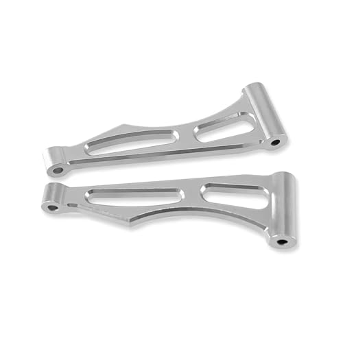 QOAKSDY RC Teile Kompatibel Mit SCY 16101 16102 Pro 16103 Aufhängungsarm Aus Aluminiumlegierung, Hintere Obere Stabilisatorarme, Upgrade-Teile Für 1/16 RC-Car(Silver) von QOAKSDY