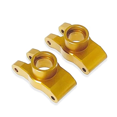 QOAKSDY RC Teile Kompatibel Mit SCY 16102 Für JJRC 1/16 Ferngesteuertes Auto. Verbesserte Metallbeschläge Hinterachse Für Sitz-Hinterrad-Zubehör(Yellow) von QOAKSDY
