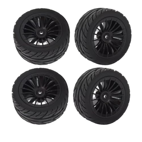 QOAKSDY RC Teile Kompatibel Mit SG1603 Für SG1604 Für SG1605 Für UDIRC UD1601 UD1602 UD1603 UD1604 1/16 RC Autoteile 4 Stück 50 Mm Gummireifen(Black) von QOAKSDY