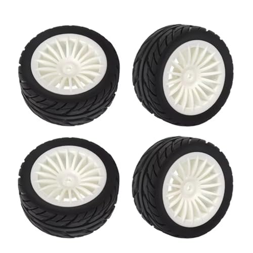 QOAKSDY RC Teile Kompatibel Mit SG1603 Für SG1604 Für SG1605 Für UDIRC UD1601 UD1602 UD1603 UD1604 1/16 RC Autoteile 4 Stück 50 Mm Gummireifen(White) von QOAKSDY