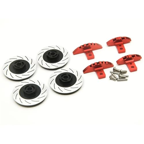 QOAKSDY RC Teile Kompatibel Mit Sakura D4 D3 Simulate Brake 1/10 RC Crawler Für Racer Car Upgrade-Teile Bremsscheiben-Antriebsnaben-Kit Aus Aluminiumlegierung(Black) von QOAKSDY