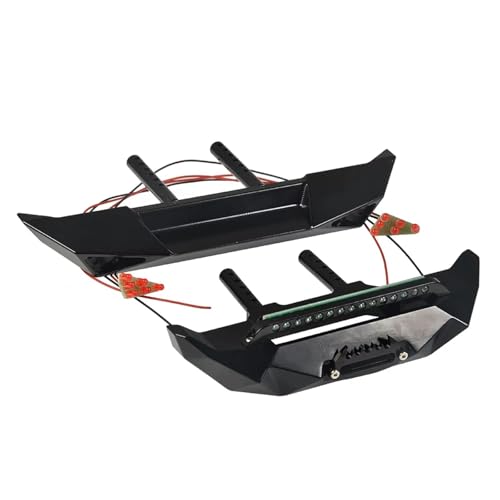 QOAKSDY RC Teile Kompatibel Mit TRX4 Für Axial Für SCX10 90046 1/10 RC-Auto, Metall-Front-/Heckstoßstange Mit Lichtern Für Mini-RC-Auto-Upgrade-Teile(Rear and Front) von QOAKSDY
