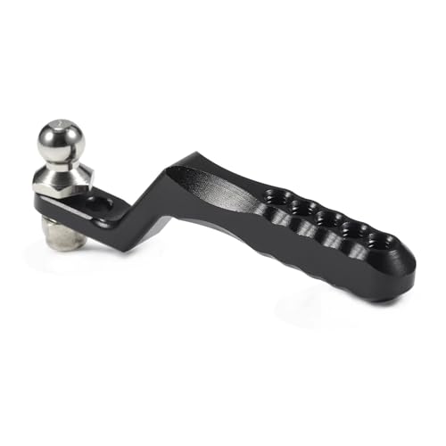 QOAKSDY RC Teile Kompatibel Mit TRX4 Für Defender Für SCX10 II D90 CC01 TF2 Für RGT 86100 Aluminium Heckstoßstange Anhängerkupplung Anhängerhaken 1/10 RC Car Crawler(Black) von QOAKSDY