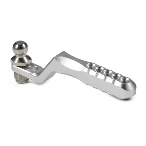 QOAKSDY RC Teile Kompatibel Mit TRX4 Für Defender Für SCX10 II D90 CC01 TF2 Für RGT 86100 Aluminium Heckstoßstange Anhängerkupplung Anhängerhaken 1/10 RC Car Crawler(Silver) von QOAKSDY