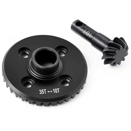QOAKSDY RC Teile Kompatibel Mit TRX4 Für TRX6 Für Bronco Für Defender 1/10 RC-Auto-Tuning-Teile Stahl 11T 34T 10T 35T 12T 33T Differentialachse Schrägverzahnung(10T 35T) von QOAKSDY