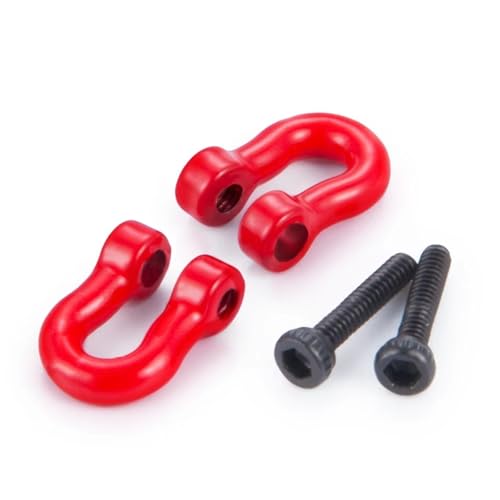 QOAKSDY RC Teile Kompatibel Mit TRX4M Für Bronco Für Defender Upgrade Dekoration Teile 1/18 RC Crawler Auto Anhänger Haken U-Ring Schlepptau(1 Pair) von QOAKSDY