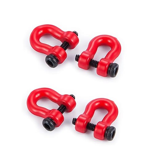 QOAKSDY RC Teile Kompatibel Mit TRX4M Für Bronco Für Defender Upgrade Dekoration Teile 1/18 RC Crawler Auto Anhänger Haken U-Ring Schlepptau(2 Pair) von QOAKSDY