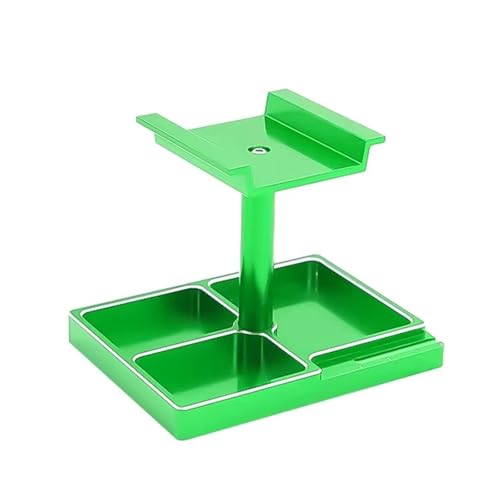 QOAKSDY RC Teile Kompatibel Mit TRX4M Für SCX24 AX24 Für FCX24 1/18 1/24 RC Car Tools 360° Verstellbarer Arbeitsständer Reparatur-Workstation-Montagedisplay(Green) von QOAKSDY