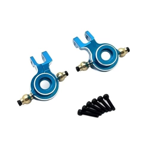 QOAKSDY RC Teile Kompatibel Mit UD UD1201 UD1202 UD-12PRO RC Modell Crawler Car Truck Für Buggy Accessoires Metall Upgrade Teile Frontlenker Lenkbecher(Blue) von QOAKSDY