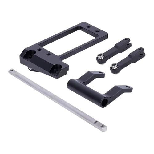 QOAKSDY RC Teile Kompatibel Mit VP Für Capra F9 Servohalterung Mit Hydraulischer Lenkverbindung Für 1/10 RC Crawler Car Portalachse Für LCG Für Chassis(Black) von QOAKSDY