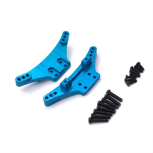 QOAKSDY RC Teile Kompatibel Mit WLtoys 104009 12401 12402 12403 12404 12409 RC-Autoteile Metall-Upgrade-Modifikation Vordere Und Hintere Stoßdämpferhalterung(Blue) von QOAKSDY