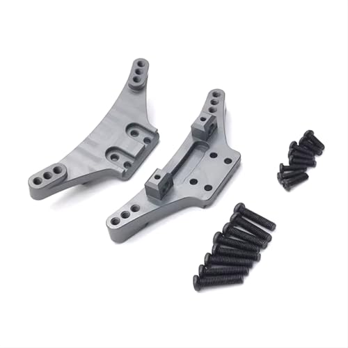 QOAKSDY RC Teile Kompatibel Mit WLtoys 104009 12401 12402 12403 12404 12409 RC-Autoteile Metall-Upgrade-Modifikation Vordere Und Hintere Stoßdämpferhalterung(Gray) von QOAKSDY