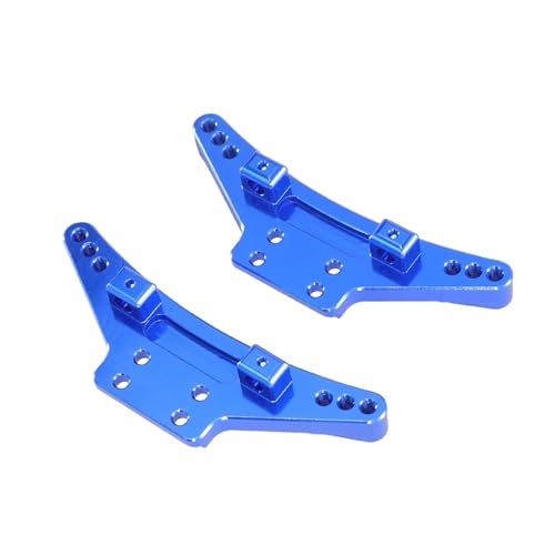 QOAKSDY RC Teile Kompatibel Mit WLtoys 104009 12401 12402 12403 12404 12409 RC-Autoteile Upgrade-Modifikation Vordere Und Hintere Stoßdämpferhalterung(Blue) von QOAKSDY