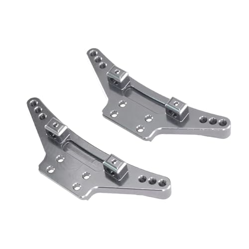 QOAKSDY RC Teile Kompatibel Mit WLtoys 104009 12401 12402 12403 12404 12409 RC-Autoteile Upgrade-Modifikation Vordere Und Hintere Stoßdämpferhalterung(Gray) von QOAKSDY