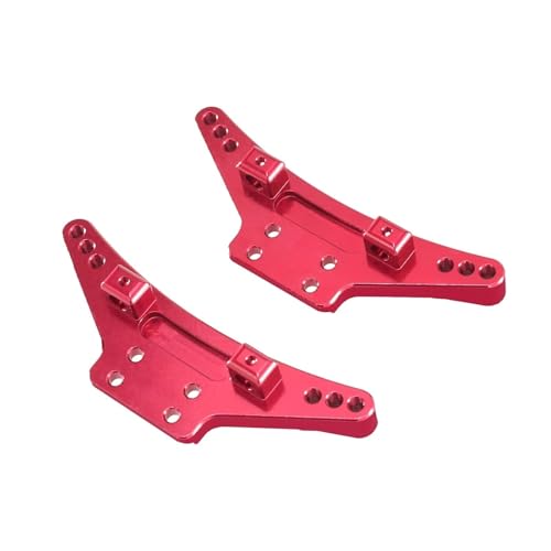 QOAKSDY RC Teile Kompatibel Mit WLtoys 104009 12401 12402 12403 12404 12409 RC-Autoteile Upgrade-Modifikation Vordere Und Hintere Stoßdämpferhalterung(Red) von QOAKSDY