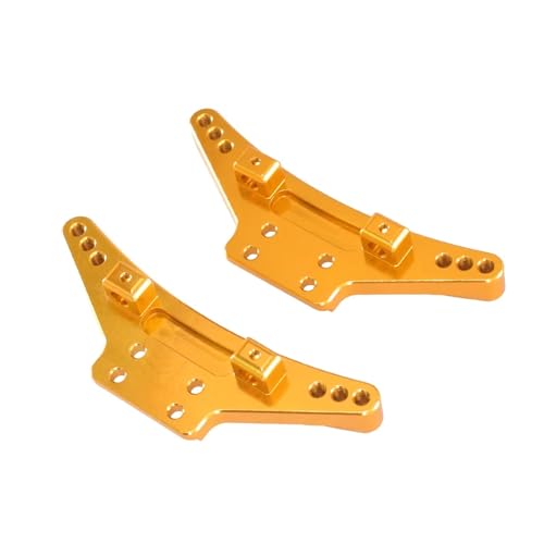 QOAKSDY RC Teile Kompatibel Mit WLtoys 104009 12401 12402 12403 12404 12409 RC-Autoteile Upgrade-Modifikation Vordere Und Hintere Stoßdämpferhalterung(Yellow) von QOAKSDY