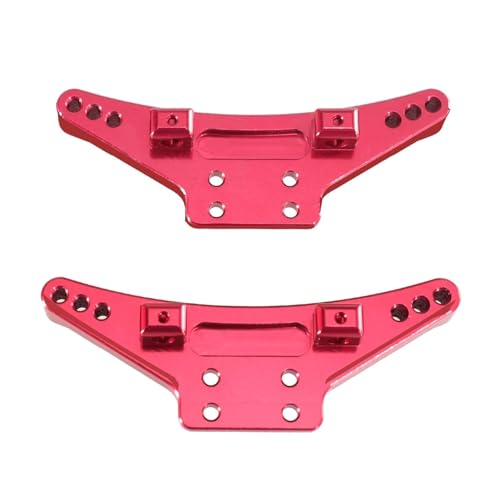 QOAKSDY RC Teile Kompatibel Mit WLtoys 104009 12401 12402 12403 12404 12409 Upgrade-Modifikation Vordere Und Hintere Stoßdämpferhalterung RC-Autoteile(Red) von QOAKSDY