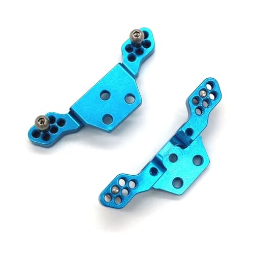 QOAKSDY RC Teile Kompatibel Mit WLtoys 284161 284010 284131 K989 K969 Metallteile 1/28 Fernbedienung Auto Stoßdämpfer Halterung(Blue) von QOAKSDY
