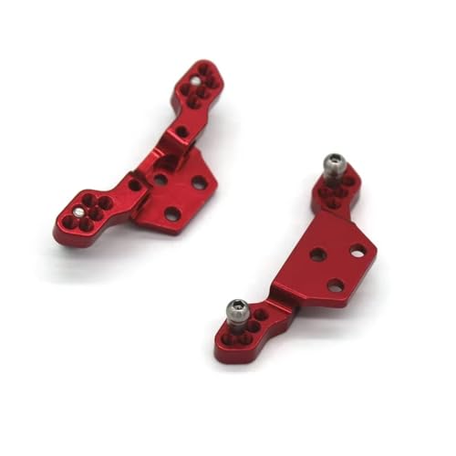 QOAKSDY RC Teile Kompatibel Mit WLtoys 284161 284010 284131 K989 K969 Metallteile 1/28 Fernbedienung Auto Stoßdämpfer Halterung(Red) von QOAKSDY