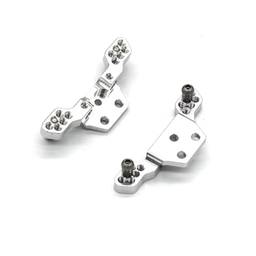 QOAKSDY RC Teile Kompatibel Mit WLtoys 284161 284010 284131 K989 K969 Metallteile 1/28 Fernbedienung Auto Stoßdämpfer Halterung(Silver) von QOAKSDY