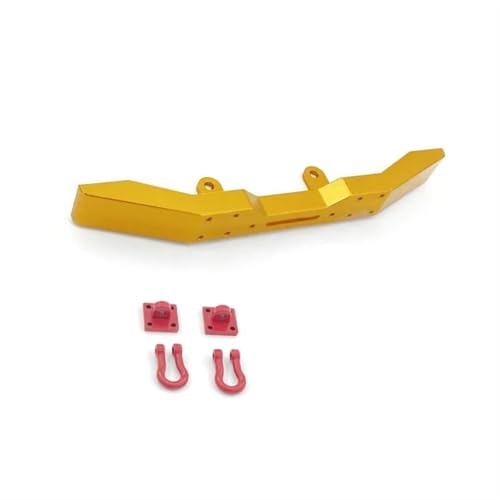 QOAKSDY RC Teile Kompatibel Mit WPL B-14 B-16 B-24 B-36 Q60 Q61 1/16 RC Military Truck 4WD 6WD Zubehör Metall Frontstoßstange Mit Abschlepphaken(Yellow) von QOAKSDY