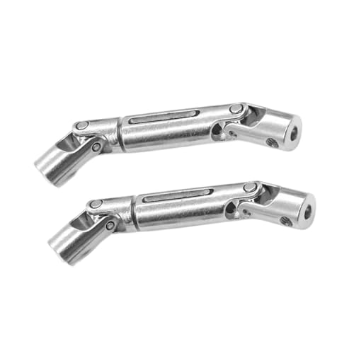 QOAKSDY RC Teile Kompatibel Mit WPL C14 C24 C34 Für MN D90 D96 D99 D99S MN90 MN98 MN99S RC-Auto-Upgrade-Teile, 2 Stück Metall-Antriebswelle CVD-Antriebswelle(Silver) von QOAKSDY