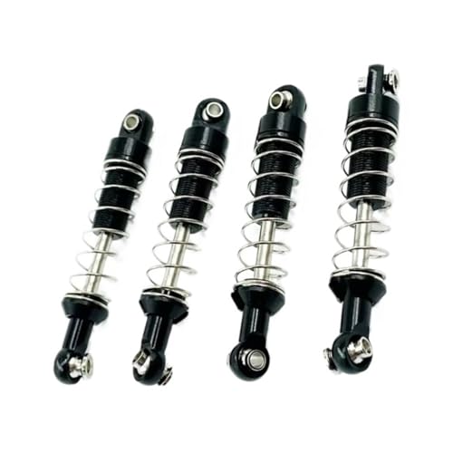 QOAKSDY RC Teile Kompatibel Mit WPL C14 C24 Für MN D90 D91 D96 D99 D99S MN90 Für MN98 Für MN99S RC-Car-Upgrade-Teile 4 Stück Metall-Stoßdämpfer-Dämpfer(Black) von QOAKSDY