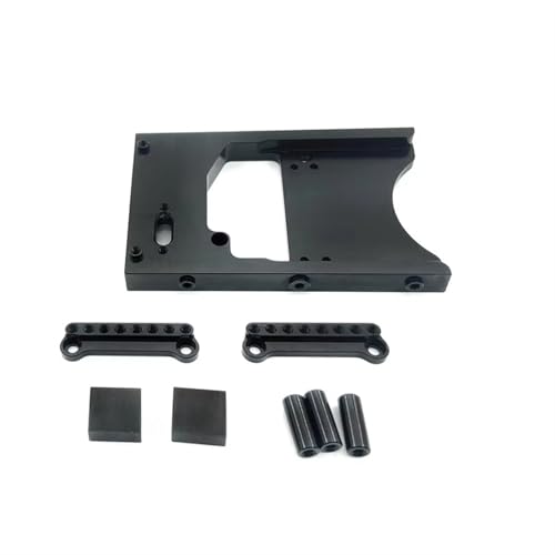 QOAKSDY RC Teile Kompatibel Mit WPL Für MN D90 D91 D96 D99 MN90 Für MN99S 1/12 1/16 RC Auto Metall Vorne Und Hinten Lenkservo Feste Montagehalterung Strahl(Black,Front) von QOAKSDY