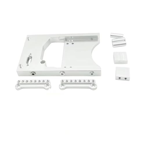 QOAKSDY RC Teile Kompatibel Mit WPL Für MN D90 D91 D96 D99 MN90 Für MN99S 1/12 1/16 RC Auto Metall Vorne Und Hinten Lenkservo Feste Montagehalterung Strahl(Silver,Front) von QOAKSDY
