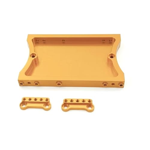 QOAKSDY RC Teile Kompatibel Mit WPL Für MN D90 D91 D96 D99 MN90 Für MN99S 1/12 1/16 RC Auto Metall Vorne Und Hinten Lenkservo Feste Montagehalterung Strahl(Yellow,Rear) von QOAKSDY