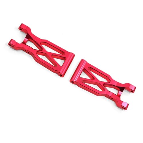 QOAKSDY RC Teile Kompatibel Mit Wltoys 104001 1/10 rc Cars Upgrade-Teile-Zubehör 2-teiliger Hinterer Aufhängungsarm Aus Aluminiumlegierung Für Schwingarme(Red) von QOAKSDY