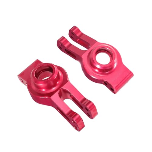 QOAKSDY RC Teile Kompatibel Mit Wltoys 104009 12402-A 1/10 1/12 rc Cars Upgrades Teile Zubehör Metall Hinterradnabenträger Hinterachsschenkelträger(Red) von QOAKSDY